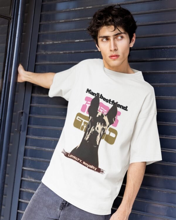 BEST FRIEND OVERSIZED GRAPHIC TEE – WHITE