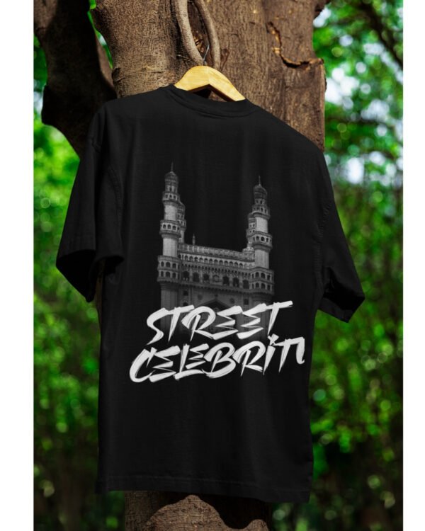 STREET CELEBRITY OVERSIZED TEE – BLACK