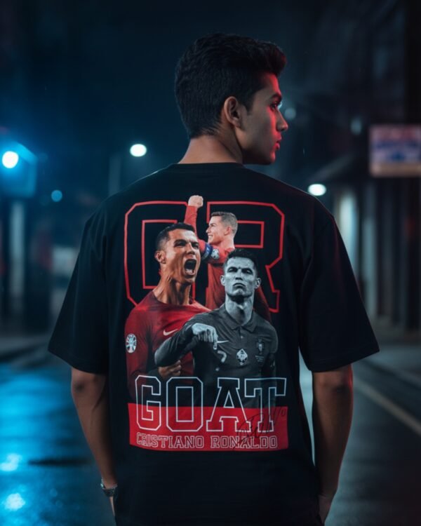 GOAT Legend CR Oversized Back-Print Tee - Black